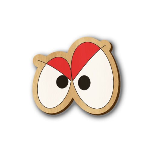 Cartoon Eyes - Hand-painted Wooden Pin