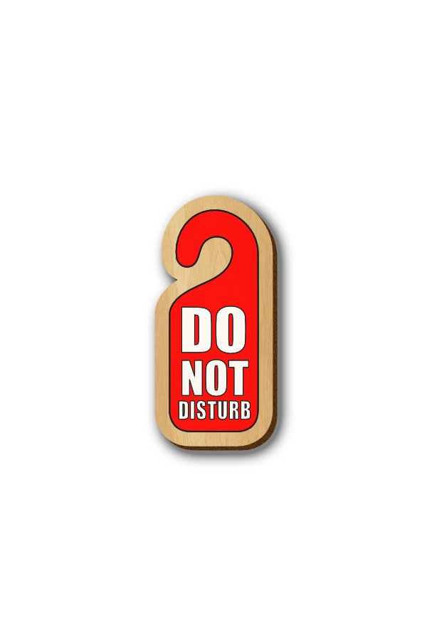 Do Not Disturb Door tag - Hand-painted Wooden Pin
