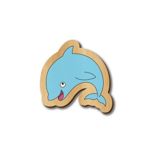 Dolphin - Hand-painted Wood