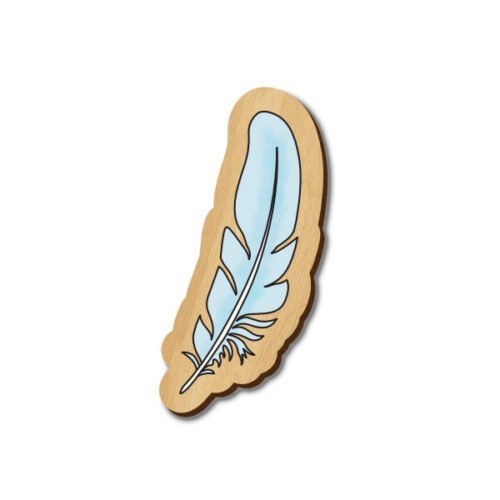Feather - Hand-painted Wooden Pin