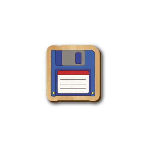 Floppy disk - Hand-painted Wooden Pin