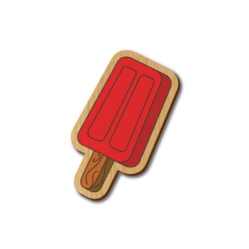 Red Ice candy - Hand-painted Wooden Pin