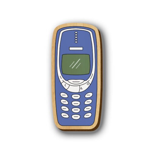 Nokia 3310 - Hand-painted Wooden Pin