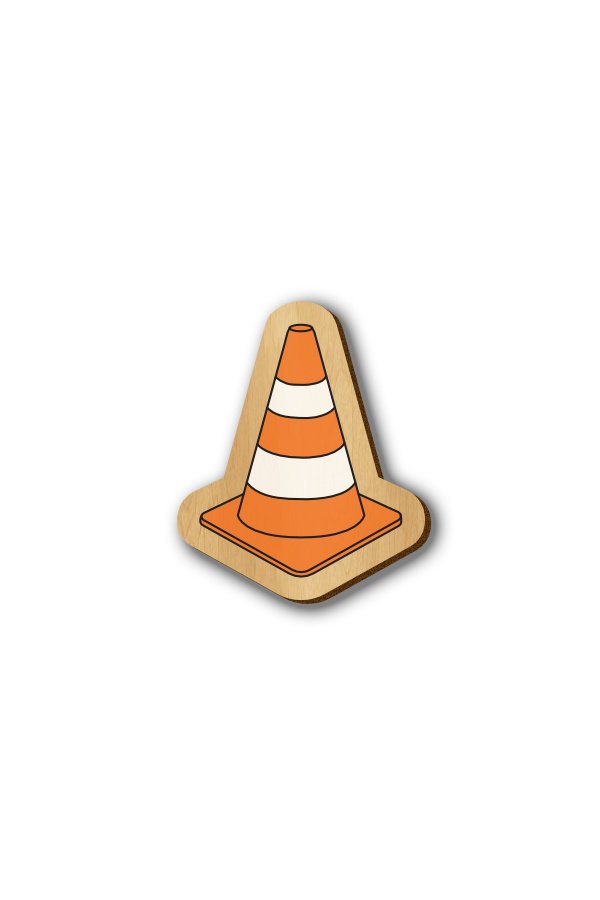 VLC Media Player - Hand-painted Wooden Pin