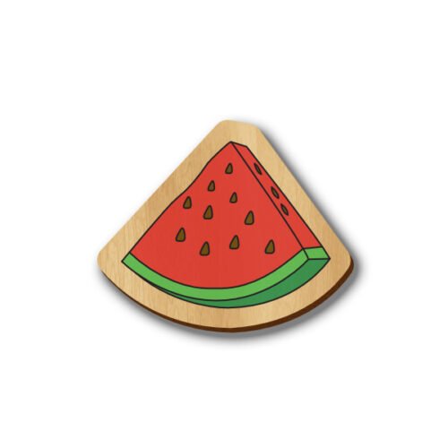 Watermelon- Hand-painted Wooden Pin