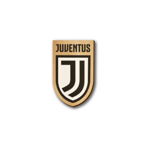 Juventus Logo - Hand-painted Wooden Pin