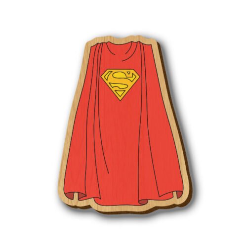 Superman Cape - Hand-painted Wooden Pin