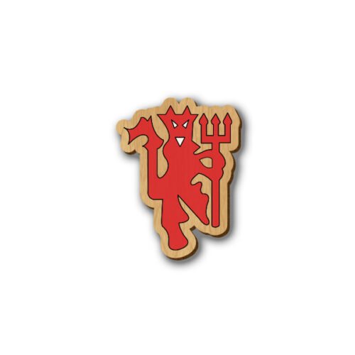 Manchester United Logo - Hand-painted Wooden Pin