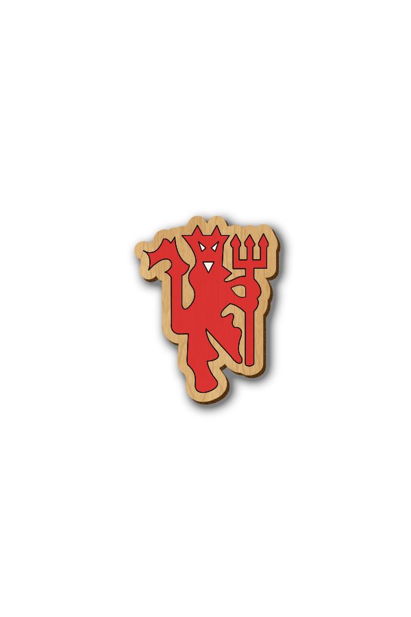 Manchester United Logo - Hand-painted Wooden Pin