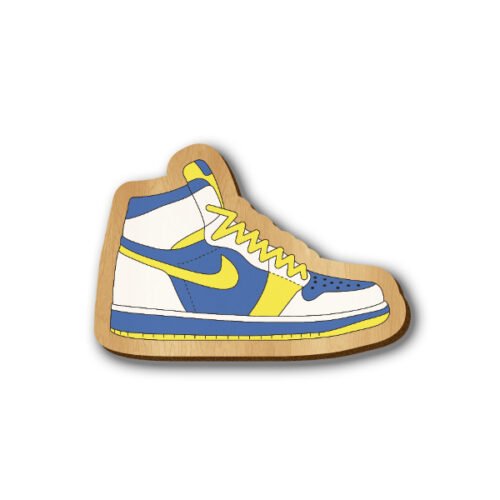 Nike Sneakers - Hand-painted Wooden Lapel Pin