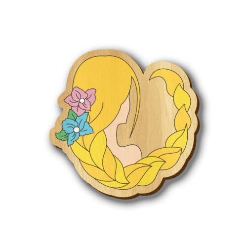 Virgo Zodiac Sign - Hand-painted Wooden Lapel Pin