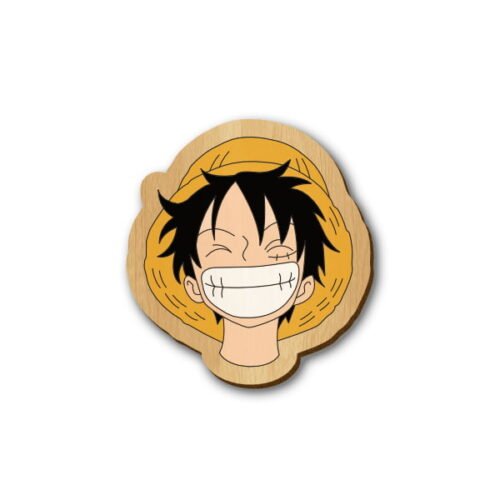 Monkey D. Luffy - One Piece - Hand Painted Wooden Lapel Pin