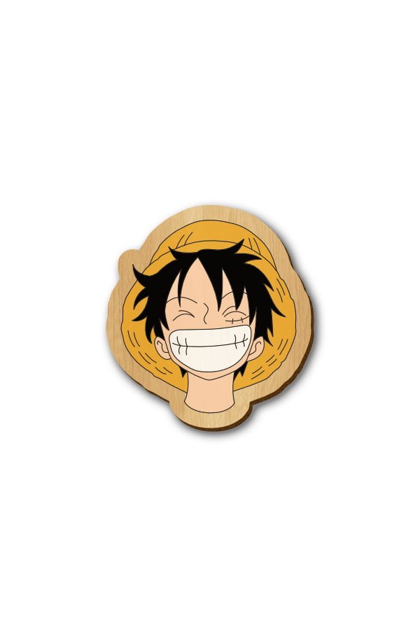 Monkey D. Luffy - One Piece - Hand Painted Wooden Lapel Pin Monkey D. Luffy - One Piece - Hand Painted Wooden Lapel Pin