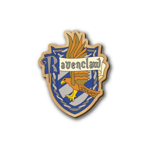 Harry Potter Ravenclaw - Hand-painted Wooden Lapel Pin & Fridge Magnet