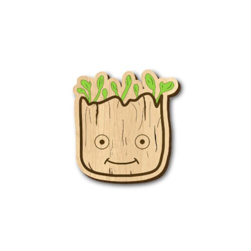 Baby Groot - Hand Painted Wooden Lapel Pin