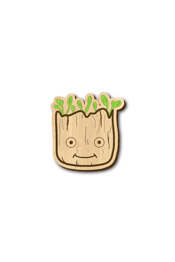 Baby Groot - Hand Painted Wooden Lapel Pin