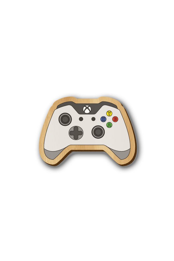 X Box Controller - Hand Painted Wooden Lapel Pin