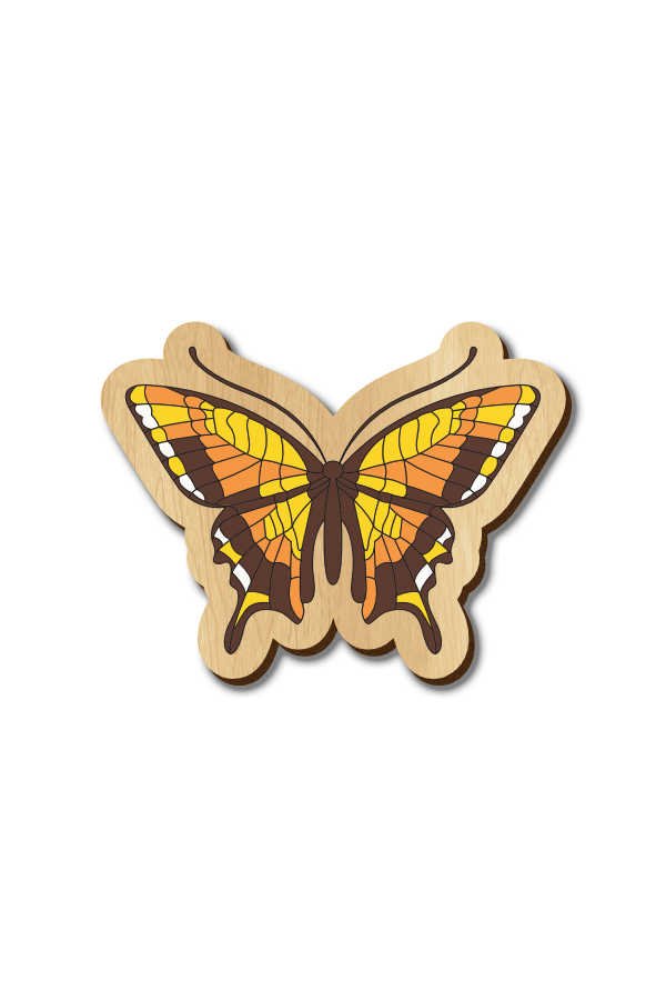 Butterfly 1 - Hand Painted Wooden Lapel Pin