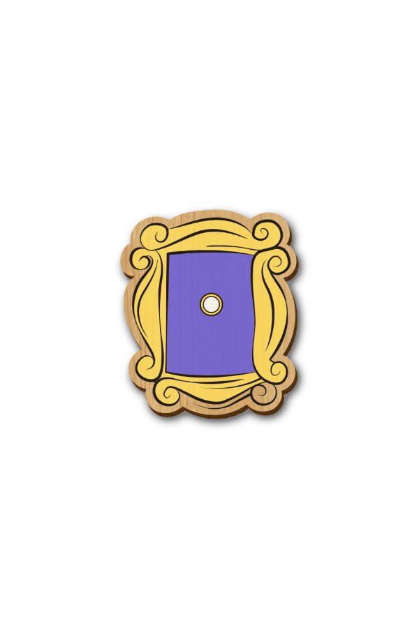 Friends Mirror - Hand Painted Wooden Lapel Pin