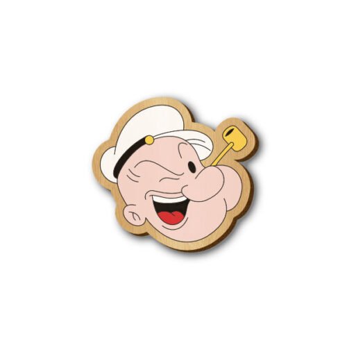 Popeye - Hand Painted Wooden Lapel Pin